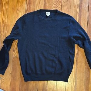 J Crew Cotton Silk Navy Sweater